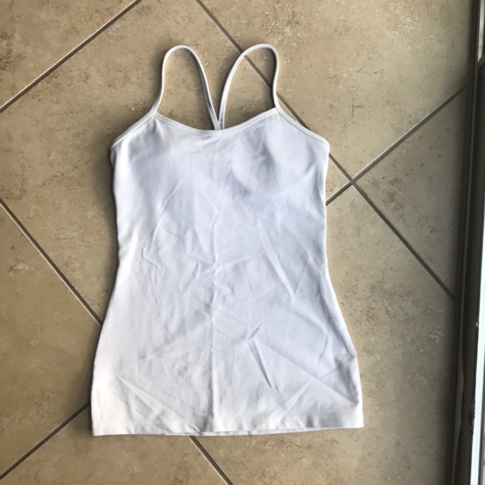 Lululemon Power Y Tank Pure White